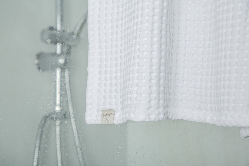 Вафельное полотенце белое. Фото 9.